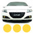 13-15 Honda CRZ Precut Yellow Fog Light Overlays Tint