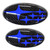 Blue - Front and Rear Carbon Fiber Frameless Emblem Set (2015-2021 WRX/STI)