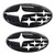 White - Front and Rear Carbon Fiber Frameless Emblem Set (2015-2021 WRX/STI)