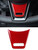 Red Carbon Fiber Domed Steering Wheel Trim - 100% Real Carbon Fiber (2022-2024 WRX)