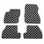 Black Gray Plaid Front & Rear Floor Mats Polypropylene | 2012-2018 Ford Focus