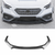 Carbon Fiber Print Front Bumper Lip Chin Spoiler PP 3-Pcs | 2022-2026 Subaru WRX