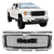 Gloss Black Mesh Grille w/ Round Hole + Hood Molding with Chrome Trim ABS | 2007-2013 GMC Sierra 1500 