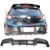 TS Style Rear Diffuser ABS Matte Black | 2019-2022 Toyota Corolla Hatchback
