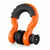 ORANGE Front or Rear Tow Off Road Tow Hooks Heavy Duty 3/4 Inch D Ring Shackle 