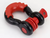 BLACK/RED Front or Rear Off Road Tow Hooks Heavy Duty 3/4 Inch D Ring Shackle 