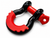 BLACK/RED Front or Rear Off Road Tow Hooks Heavy Duty 3/4 Inch D Ring Shackle 