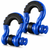 BLUE/BLACK Front or Rear Off Road Tow Hooks Heavy Duty 3/4 Inch D Ring Shackle 