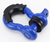 BLUE/BLACK Front or Rear Off Road Tow Hooks Heavy Duty 3/4 Inch D Ring Shackle 