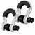 SILVER/BLACK Front or Rear Off Road Tow Hooks Heavy Duty 3/4 Inch D Ring Shackle 