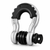 SILVER/BLACK Front or Rear Off Road Tow Hooks Heavy Duty 3/4 Inch D Ring Shackle 