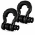BLACK Front or Rear Off Road Tow Hooks Heavy Duty 3/4 Inch D Ring Shackle 