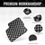 Black Gray Plaid Front & Rear Floor Mats Polypropylene | 2003-2009 Nissan 350z Z33