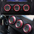 3x Climate Control Knob Covers  - Red, Blue,  Black, Gold, Silver