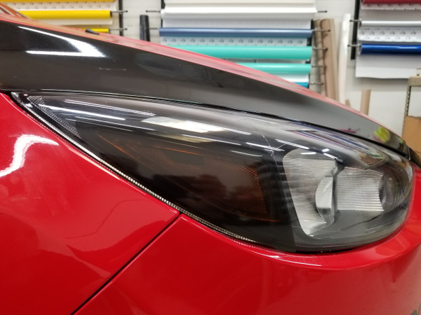 SMOKED Amber Delete Head Light Overlays Tint (15-18 Focus RS/ST)