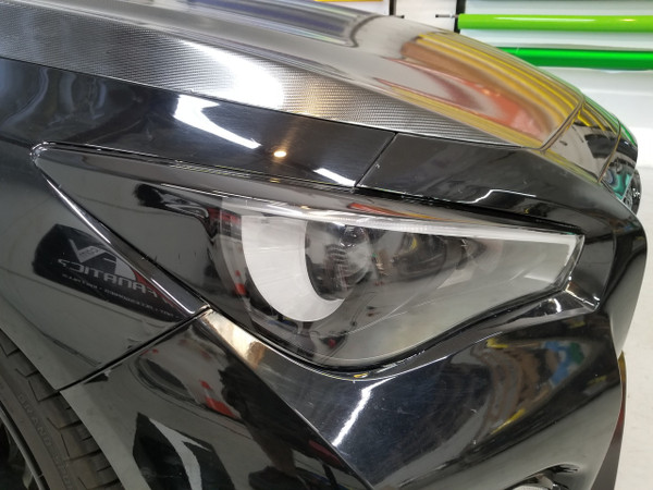 BLACKOUT Amber Delete w/ Eyelids Head light Overlays (2014-2022 Q50)