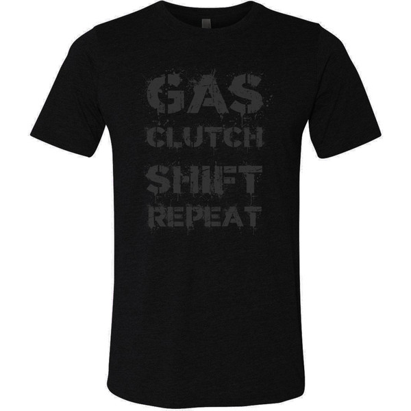 Gas Clutch Shift Repeat T-Shirt - Black