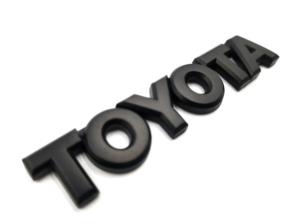 Toyota Matte Black Trunk Emblem Lettering- Hyperblue Series 