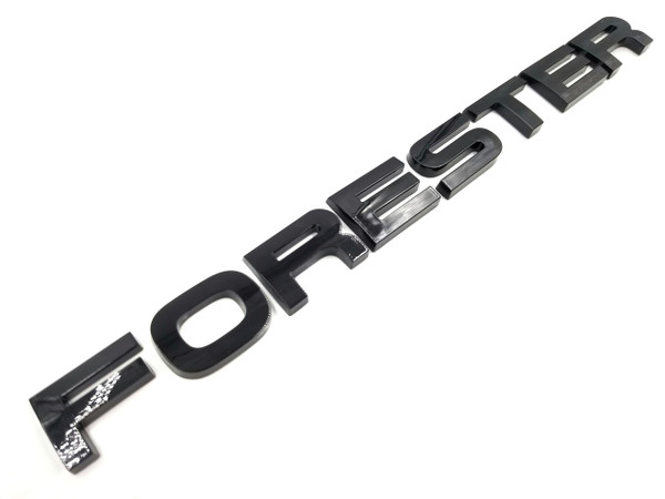 FORESTER Gloss Black Trunk Tail Gate Emblem Lettering