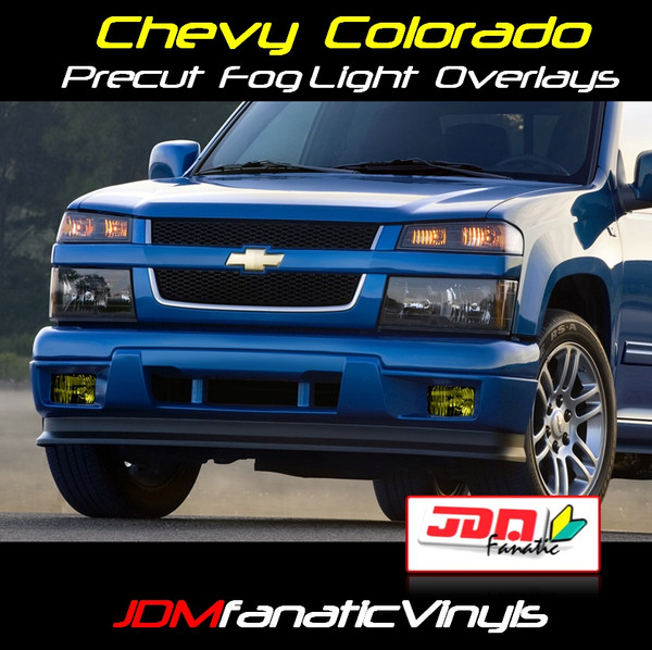 04-11 Chevrolet Colorado Xtreme Precut Yellow Fog Light Overlays Tint