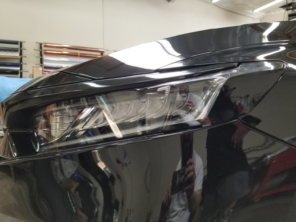 Blackout  Amber Delete Head Light Overlays Tint (2018+ Accord Sedan)