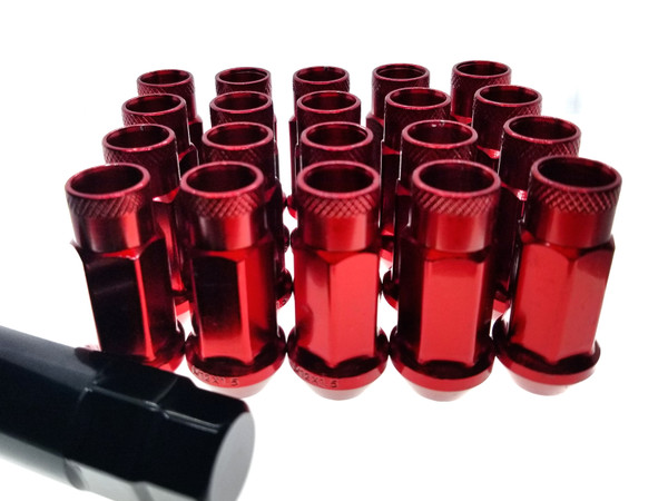 RED Steel Tuner Lug Nuts - Open Ended 55mm