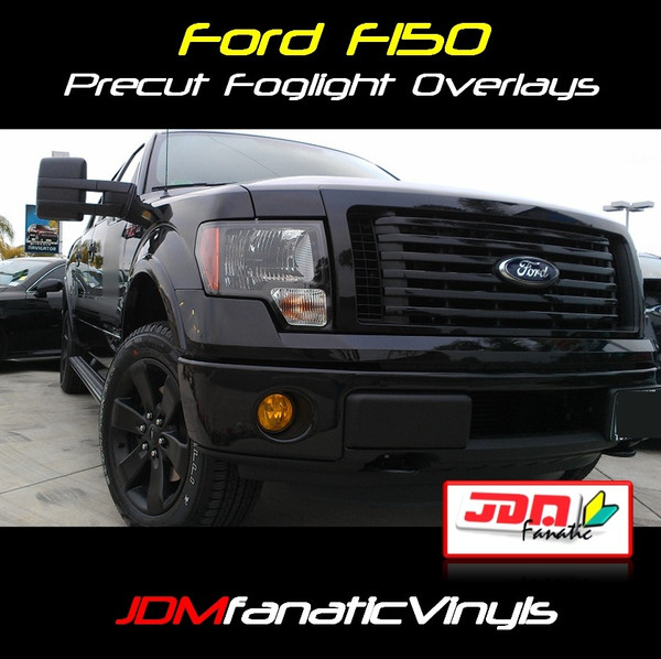 09-12 Ford F150/F250 Precut Smoked Yellow Fog Light Overlays Tint