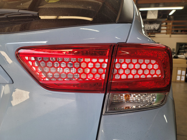 HoneyComb Red Tail Light & Reverse Overlays Tint (2018-2021 Crosstrek XV / Impreza Hatchback)