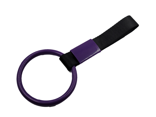 TSURIKAWA Ring Shaped Subway Train Handle Style - Purple & Black Strap