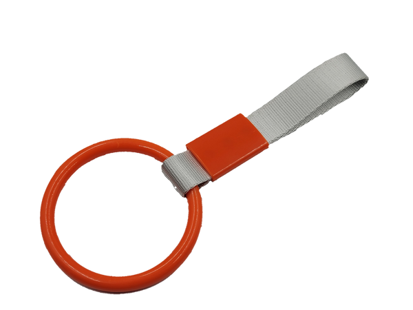 TSURIKAWA Ring Shaped Subway Train Handle Style - Orange & White strap