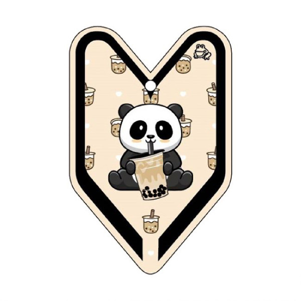 Boba Panda Young Leaf Treefrog Car Air Freshener Scent - Black Milk Tea