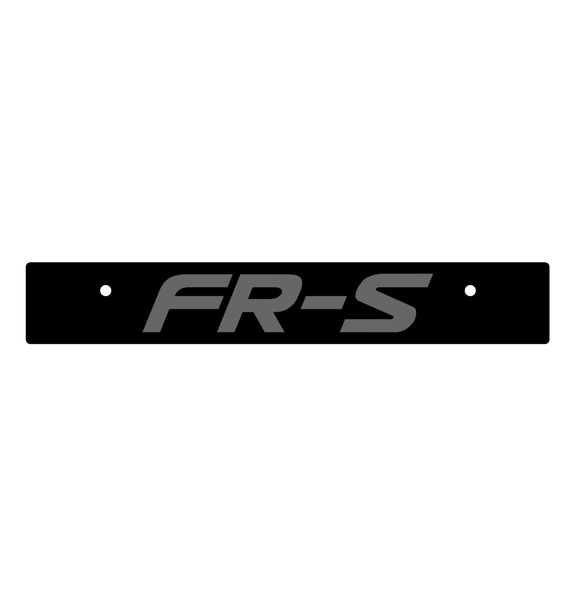 Vanity Plate Delete FRS Logo Engraved -  Gloss Black Acrylic