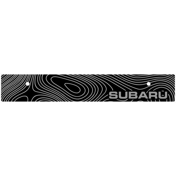 Vanity Plate Delete Engraved Gloss Black Acrylic - TOPOGRAPHIC SUBARU