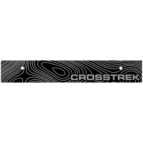 Vanity Plate Delete Engraved Gloss Black Acrylic - TOPOGRAPHIC CROSSTREK