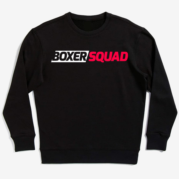 Boxer Squad Crew Neck Sweatshirt - Black