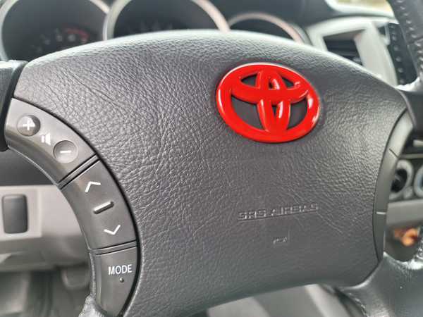 JDMFV - Steering Wheel Emblem ABS Cover For Toyota (Gloss Red)