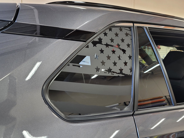 Distressed American Flag Quarter Window Decal (2019-2023 RAV4)