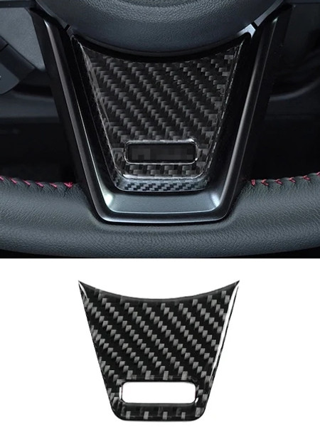 Carbon Fiber Domed Steering Wheel Trim - 100% Real Carbon Fiber (2022-2023 WRX)