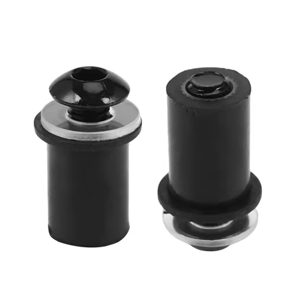 2x Rubber Well Nuts and Black hex bolts w/ Tool