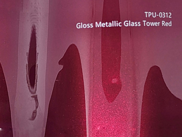 Hybrid PPF Gloss Metallic Glass Tower Red- Dry Install
