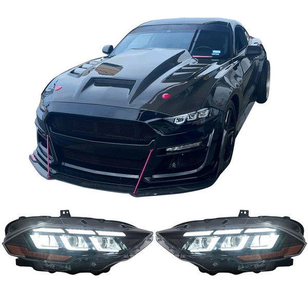 Headlights LED Switchbacks 2024 Style | 2018-2023  Ford Mustang
