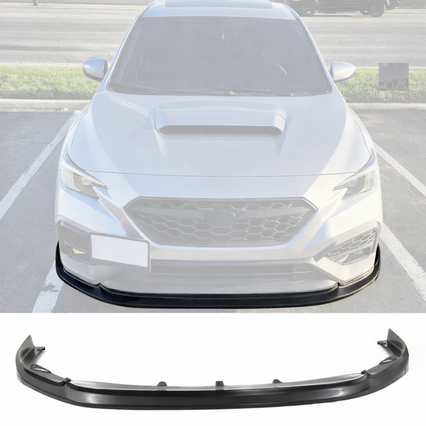 CS Style Unpainted Black Front Bumper Lip PU | 2022-2026 Subaru WRX