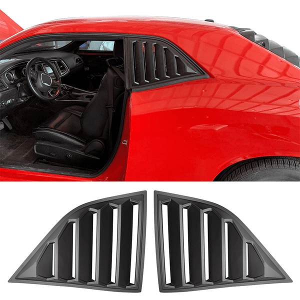Rear Quarter Side Window Louvers V4 | 2008--2023 Dodge Challenger