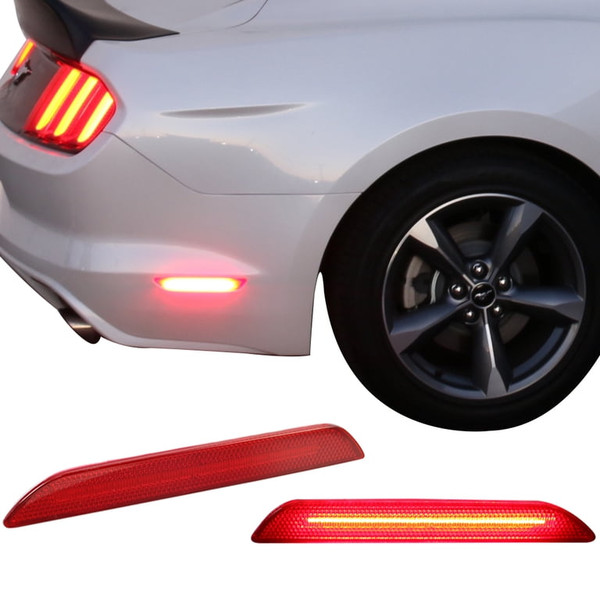Rear LED Reflector Marker Lights | 2015-2017 Ford Mustang