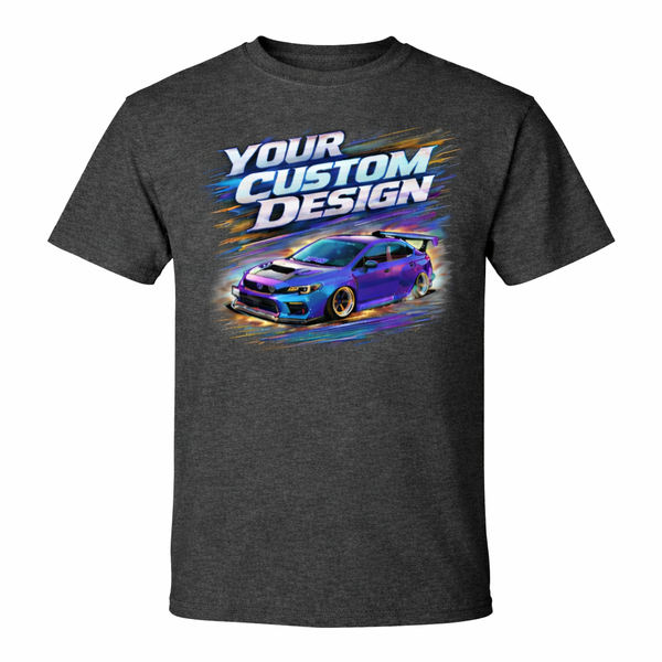 Your Custom Graphics DTF Printed on T-Shirt - Heather Gray (5 Minimum)