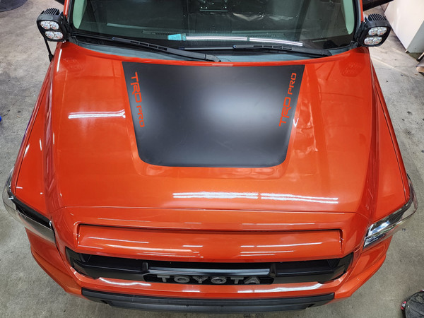 TRD Pro Hood stripe Wrap kit graphic - Type B | 2014-2021 Toyota Tundra