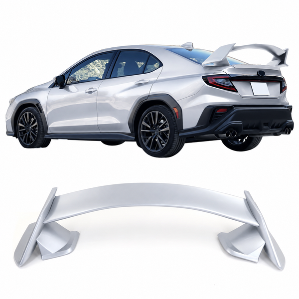 Ice Silver Metallic #G1U TYPE R Style Rear Trunk Lid Deck Wing | 2022-2026 Subaru WRX