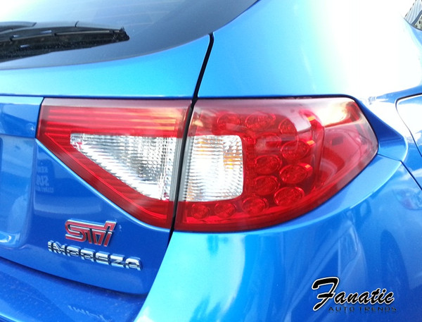 Precut Tail Light Overlays with Reverse/Blinker Cutout (08-14 WRX/STI)