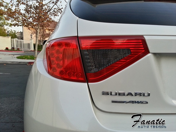 Precut Tail Light Overlays with SMOKE Reverse Insert (08-14 WRX/STI)