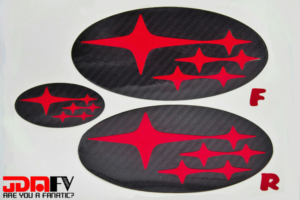 High Gloss 5d Carbon Fiber - Precut Emblem Overlays Front/Rear (08-09 Legacy)